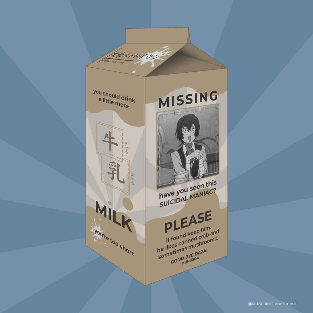 Milk Missing Dazai (Bungou Stray Dogs)